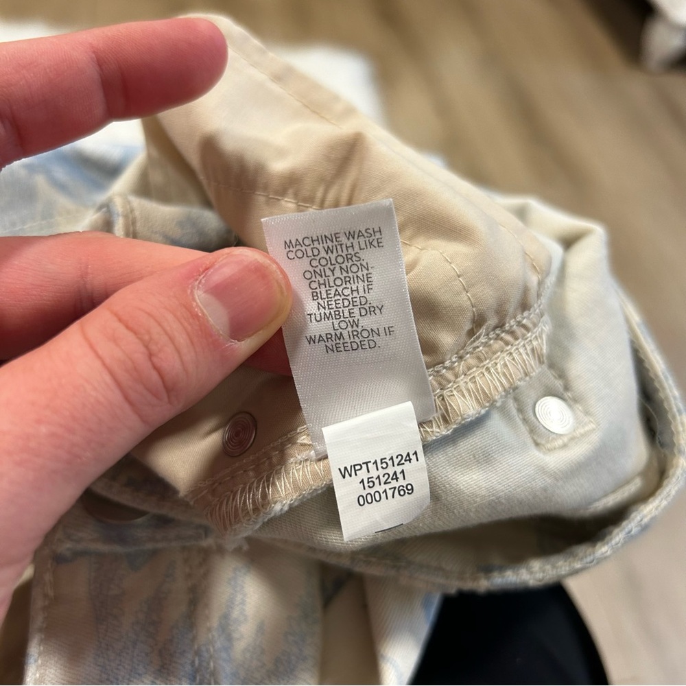 J. Jill Blue Tropical Floral Blue White Women's Authentic Slim Ankle Jeans 14 - Picture 7 of 7